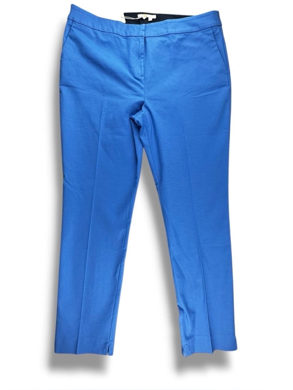 Boden T0113 Sky Blue Cotton Tailored Pants Size US 14R Straight Leg NWT